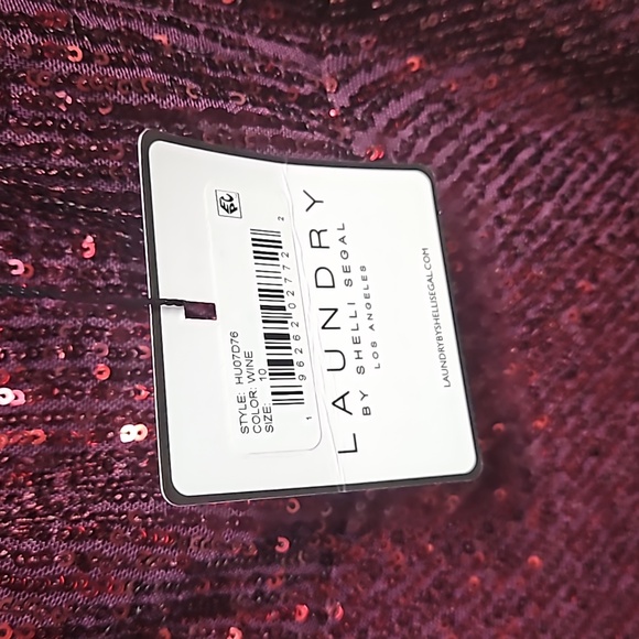 Laundry by Shelli Segal Wine Sequined Formal Dress Sz 10 NWT - Picture 5 of 7